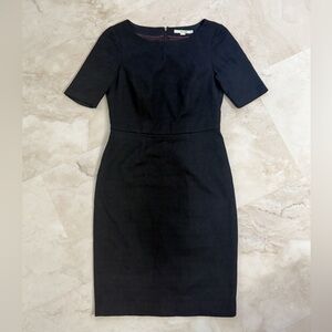 Boden Black Sheath Dress Size US 8 Short Sleeve Work Office Classic